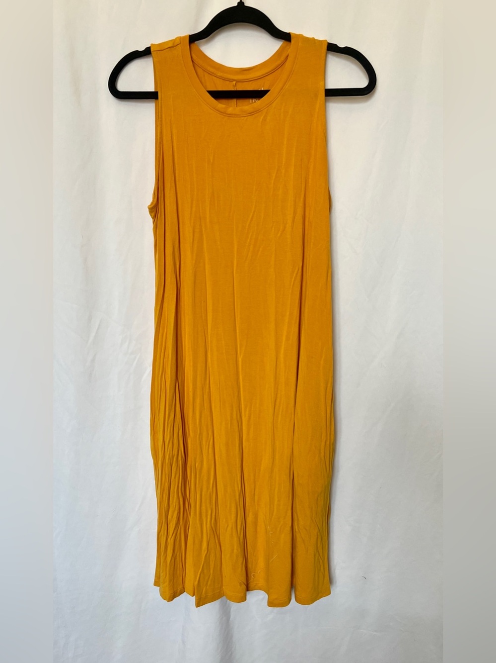 Sleeveless Midi Dress in Mustard Yellow
